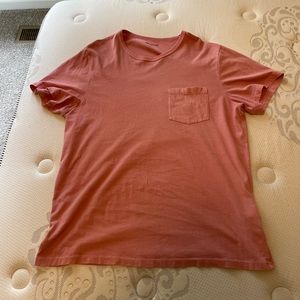 Madewell Mens Pink Pocket Tee L